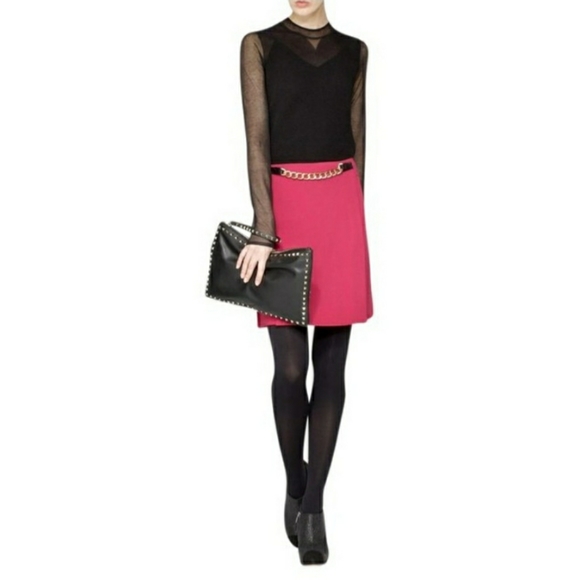 NEW Diane Von Furstenberg Kristin Chainlink Skirt - Picture 2 of 6